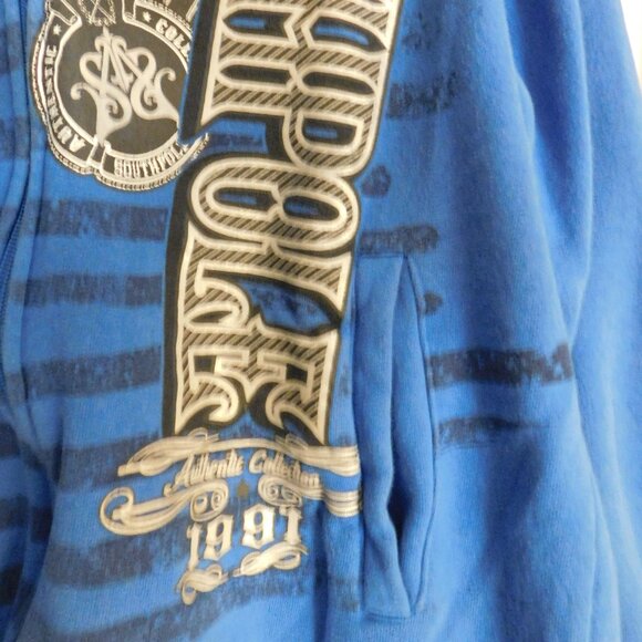 South Pole Blue Full Zip Hooded Sweatshirt Jacket Boys Size 16-18 - Picture 2 of 5